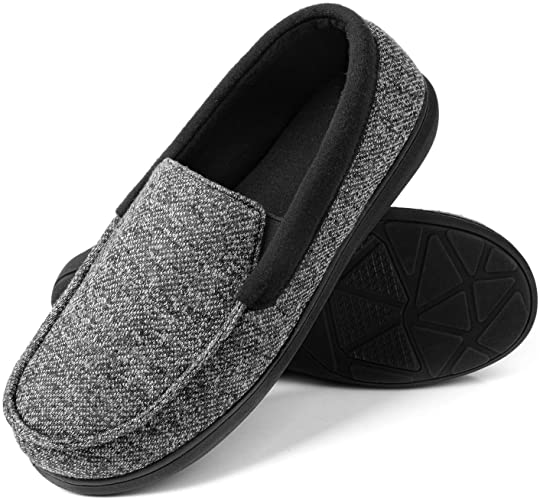 RockDove Men's SILVADUR Anti-Odor Moc Slipper for Cracked Heels